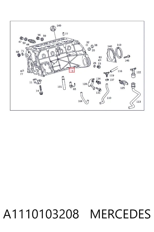 Bloque de cilindros del motor A1110103208 Mercedes