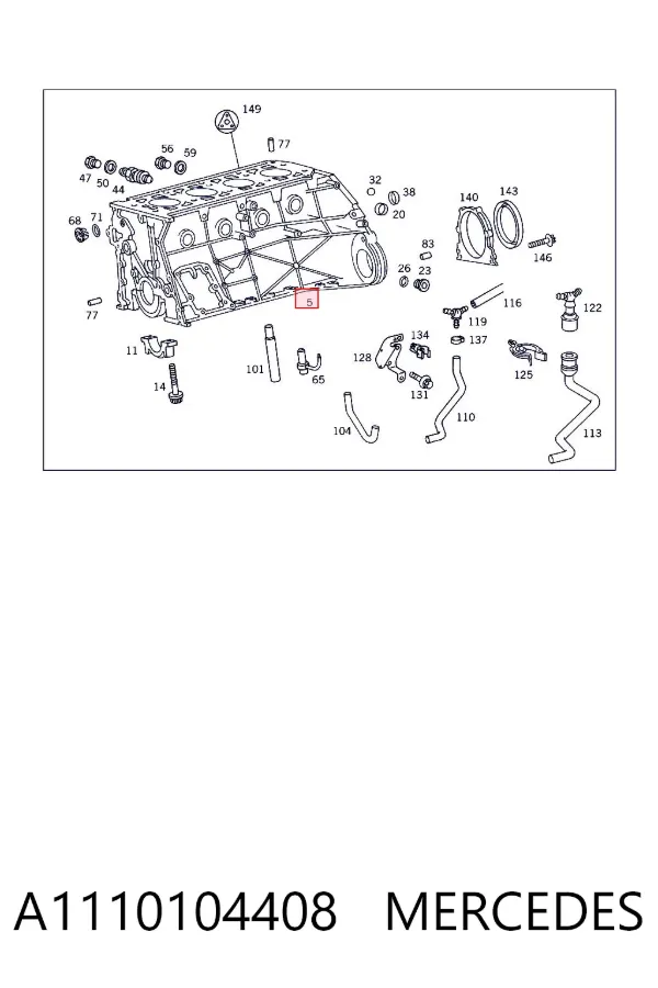 Bloque de cilindros del motor A1110104408 Mercedes