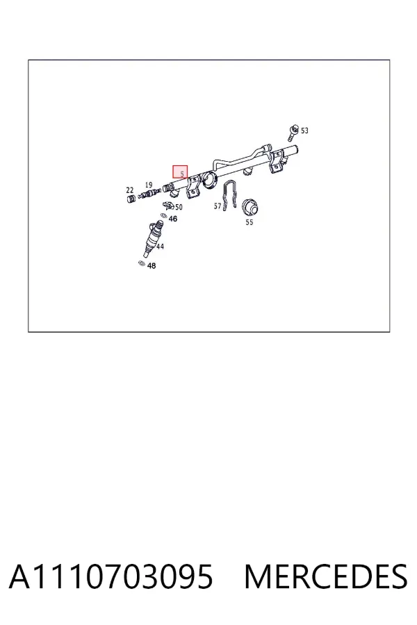 Rampa de combustible A1110703095 Mercedes