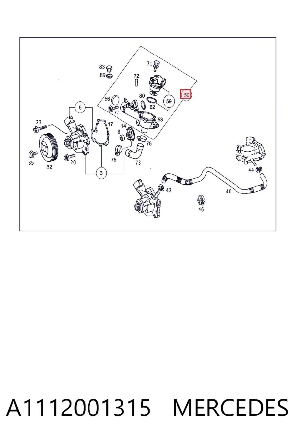Termostato A1112001315 Mercedes