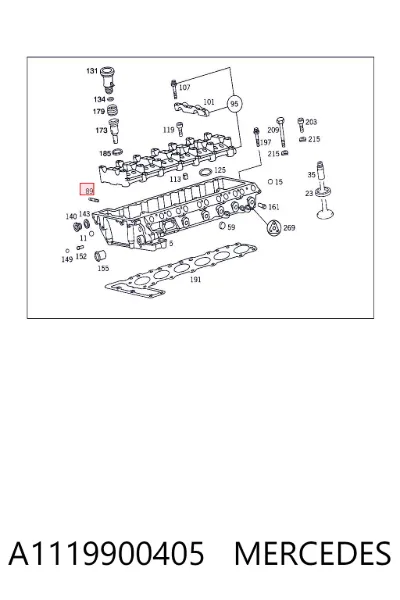 Espárrago del colector de escape MERCEDES A1119900405