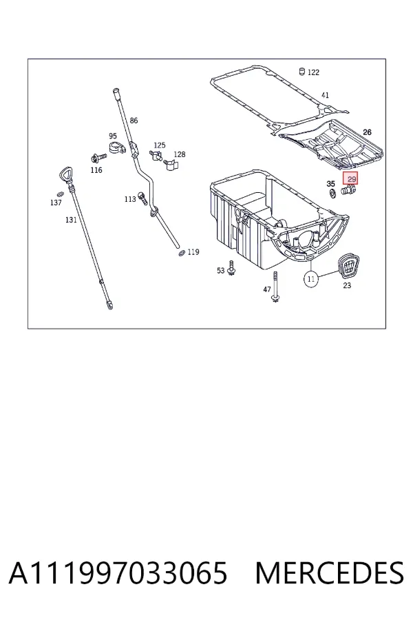 Tapón del cárter de aceite A111997033065 Mercedes