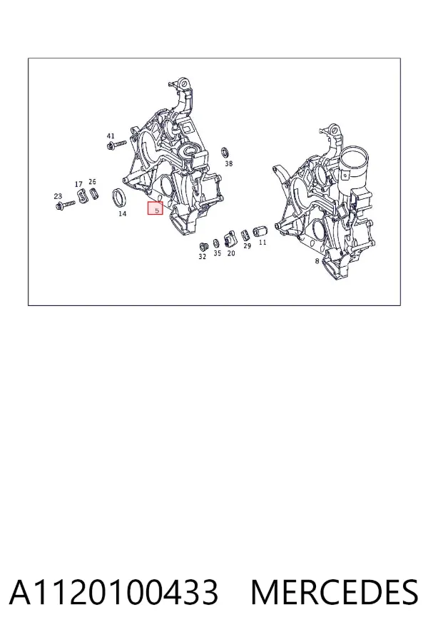 Tapa delantera del motor 1120100633 Ssang Yong