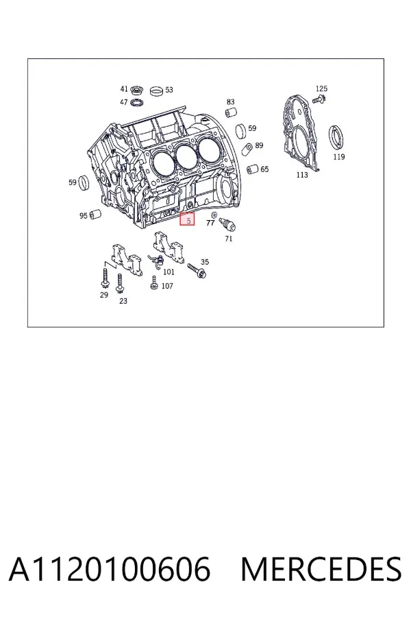 Bloque de cilindros del motor A1120100606 Mercedes