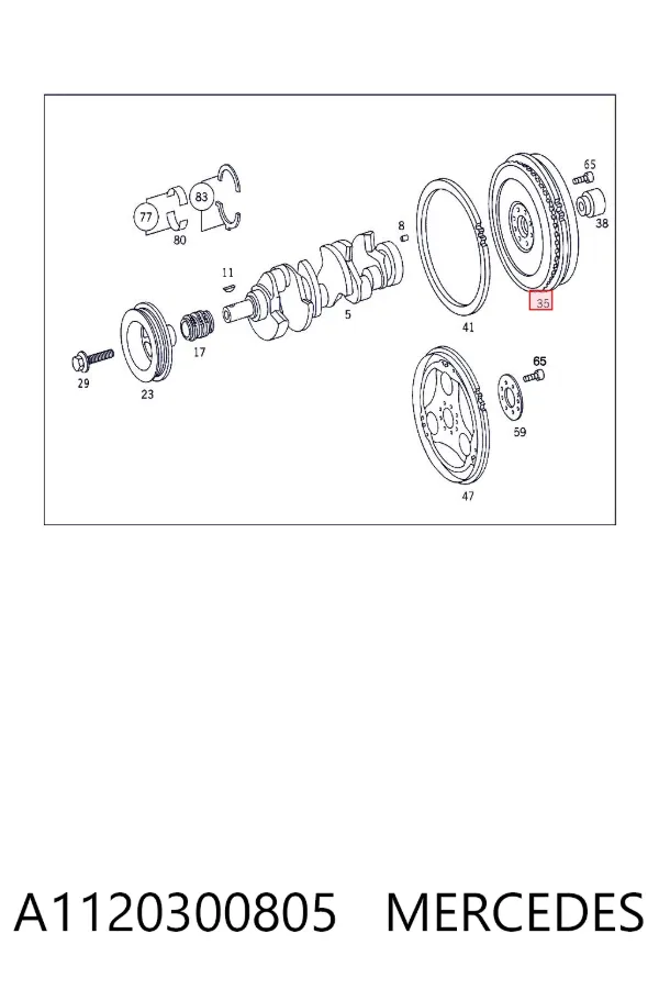 Volante motor A1120300805 Mercedes