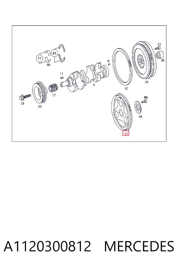 Volante motor A1120300812 Mercedes