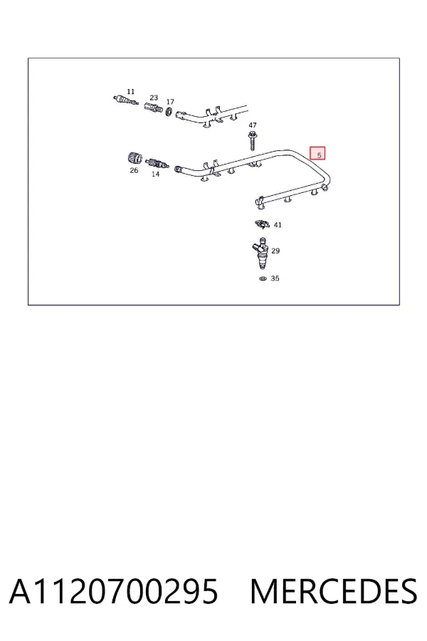 Rampa de combustible A1120700295 Mercedes