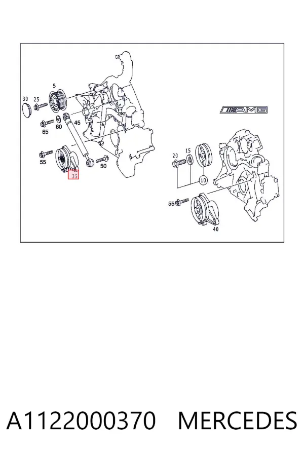 Tensor de correa poli V A1122000370 Mercedes