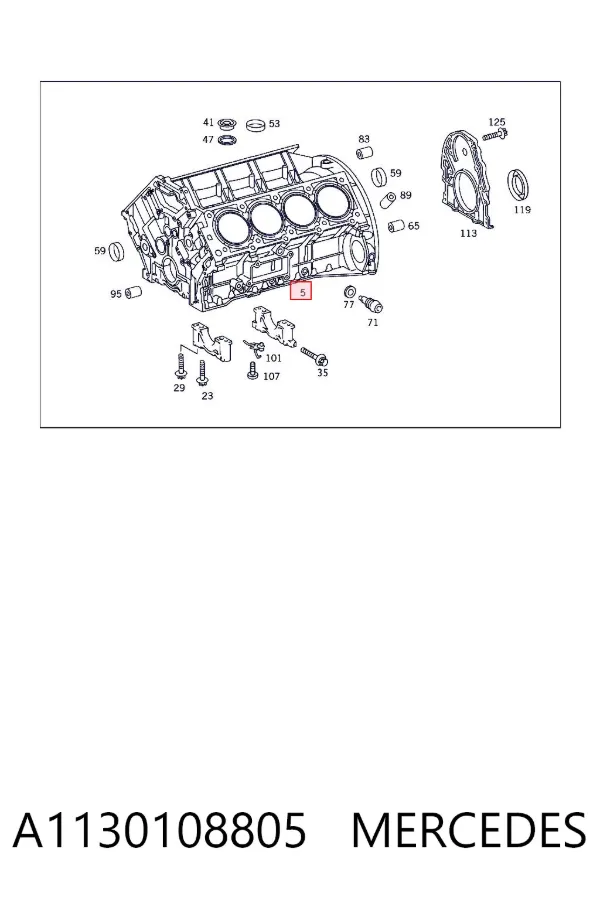 Bloque de cilindros del motor A1130108805 Mercedes