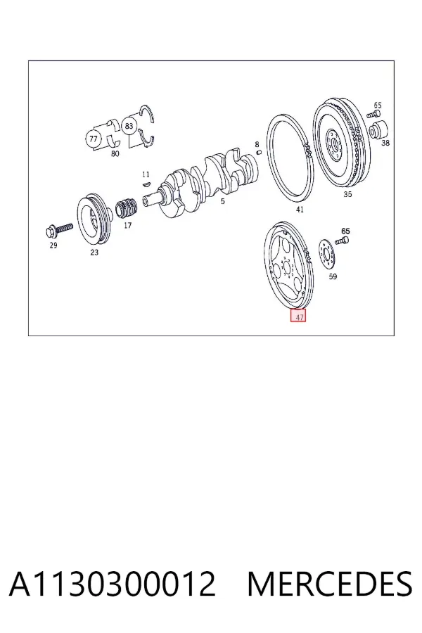 Volante motor A1130300012 Mercedes