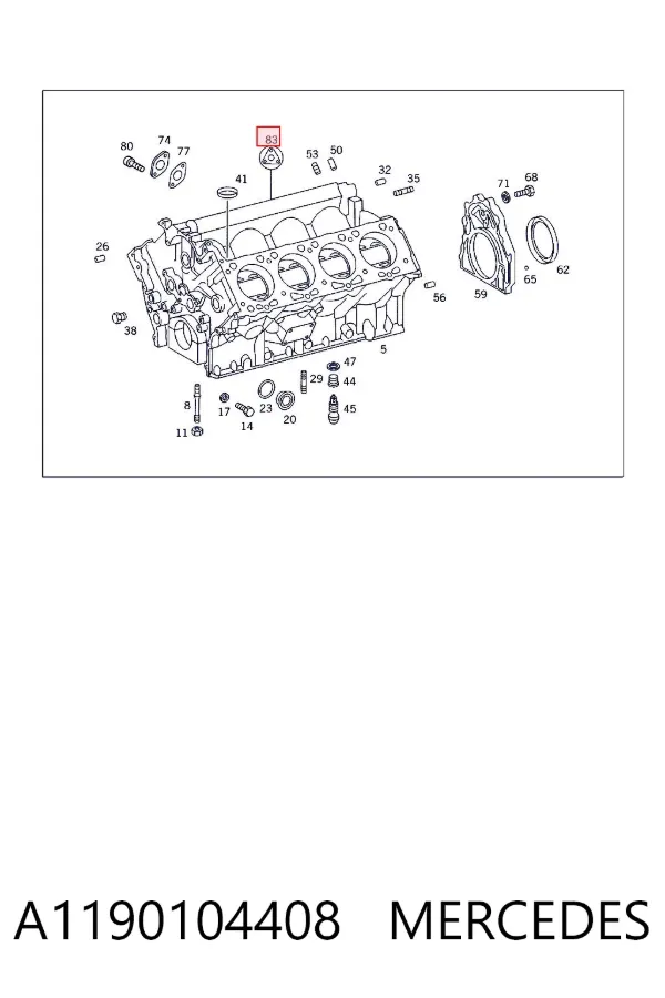Juego de juntas inferiores del motor A1190104408 Mercedes