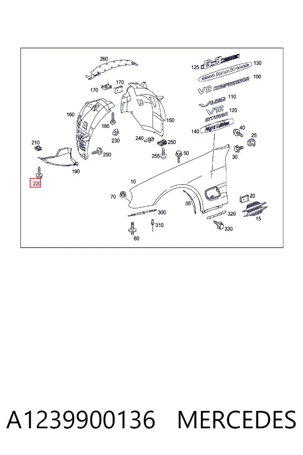  A1239900136 Mercedes