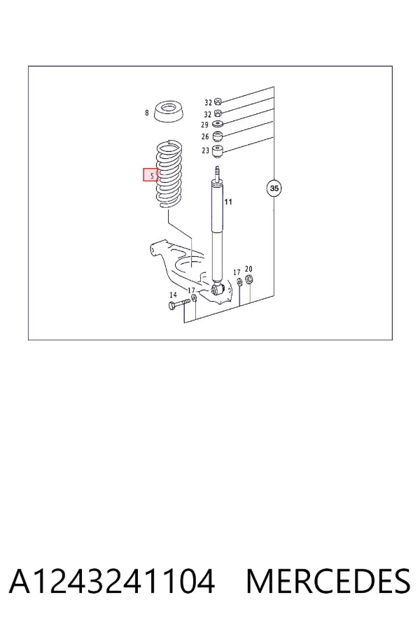 Muelle A1243241104 Mercedes