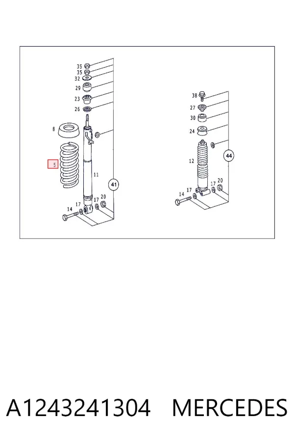 Muelle A1243241304 Mercedes