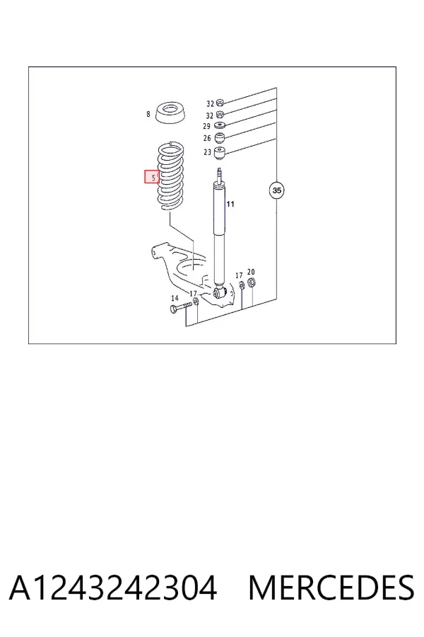 Muelle A1243242304 Mercedes