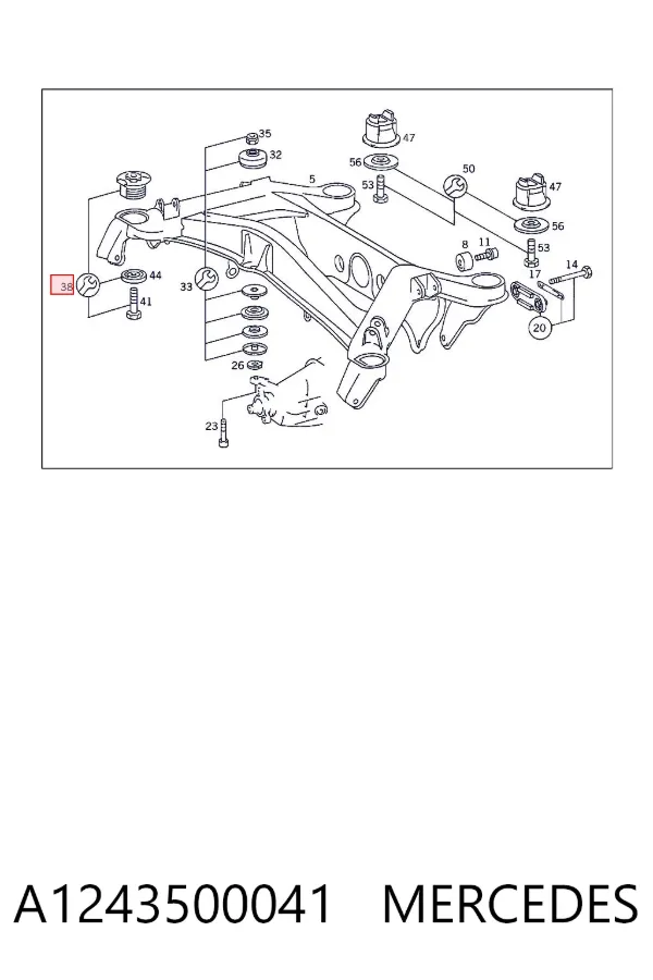 Silentblock trasero A1243500041 Mercedes