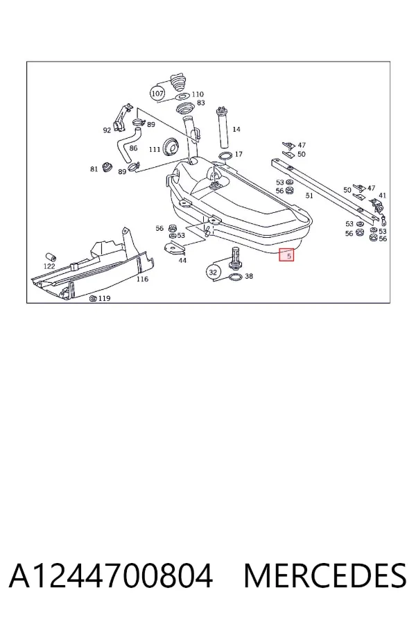 Depósito de gasolina A1244700804 Mercedes