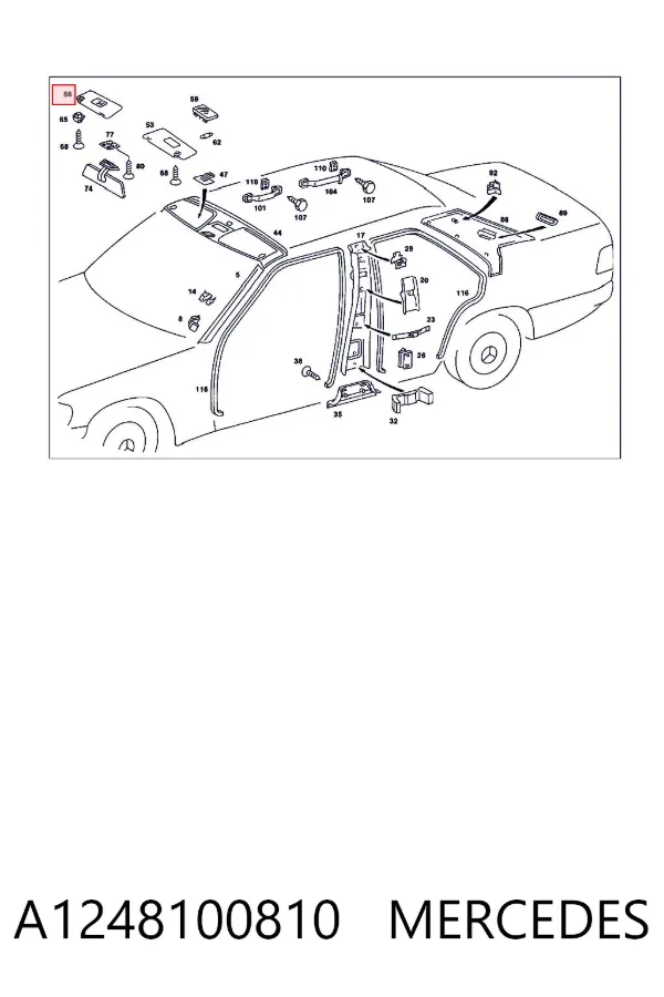 Parasol A1248100810 Mercedes