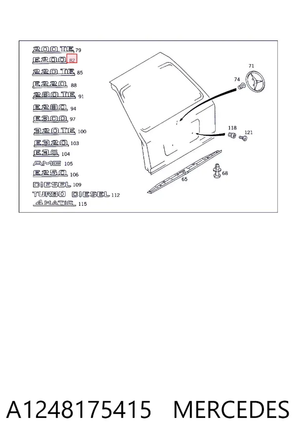 Emblema A1248175415 Mercedes
