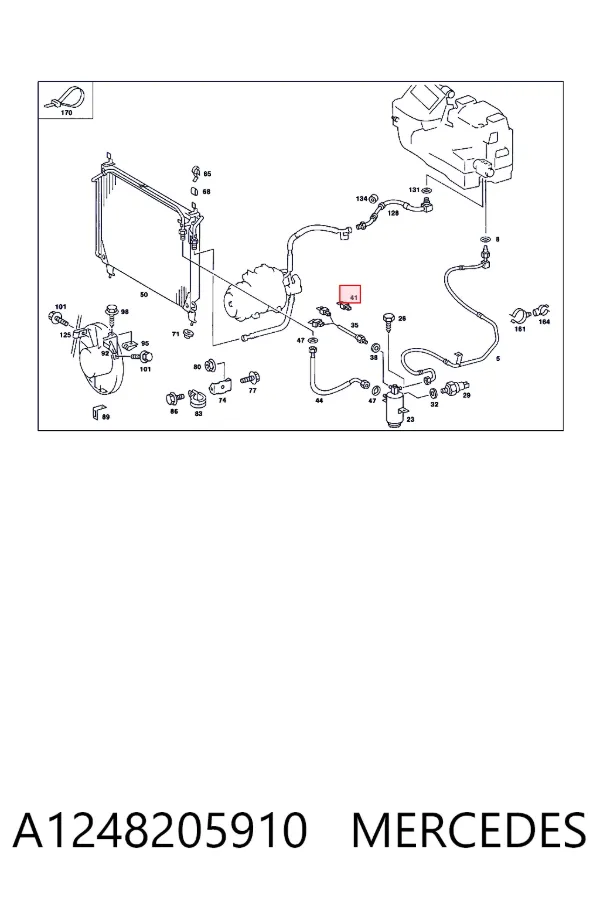 Sensor de presion de aire acondicionado A1248205910 Mercedes