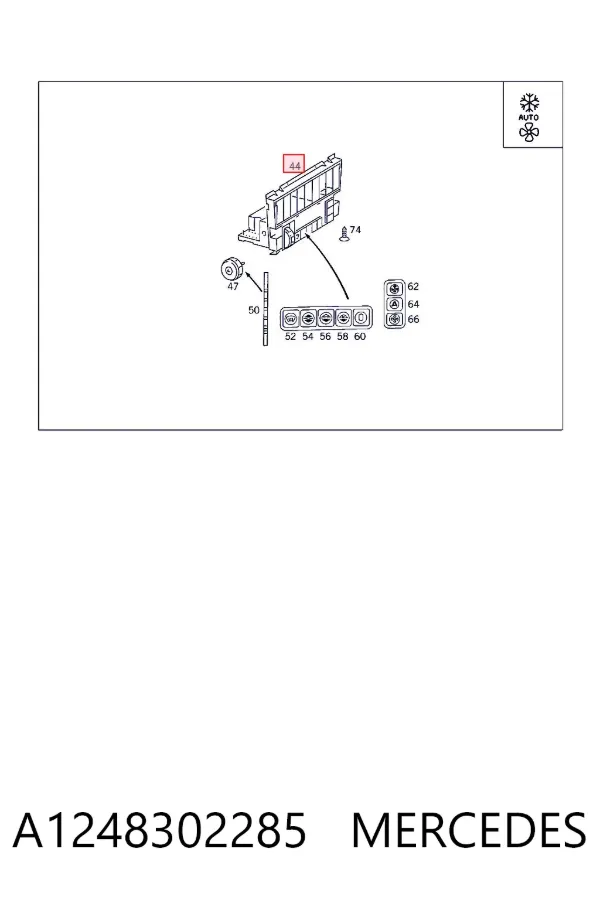 Unidad de control aire acondicionado A1248302285 Mercedes