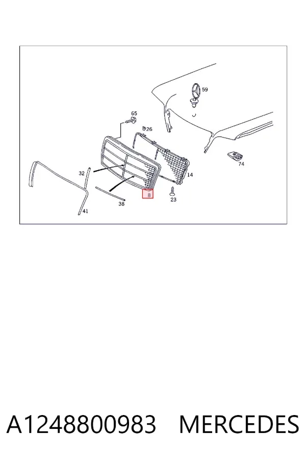 Parrilla A1248800983 Mercedes