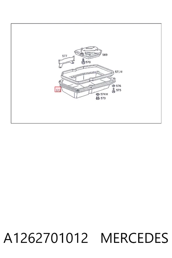 Cárter de transmisión automática A1262701012 Mercedes
