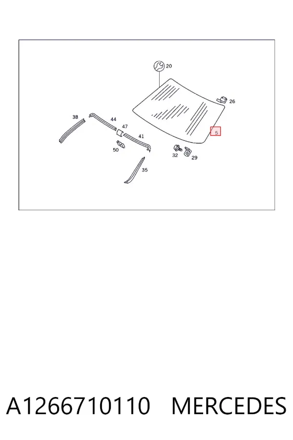 Parabrisas A1266710110 Mercedes