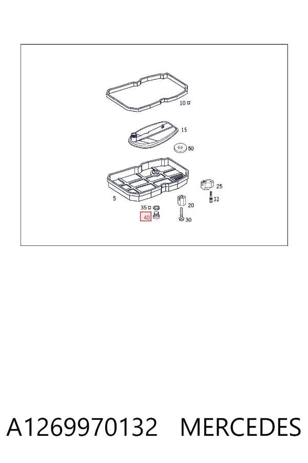 Tapón del cárter de la transmisión automática A1269970132 Mercedes