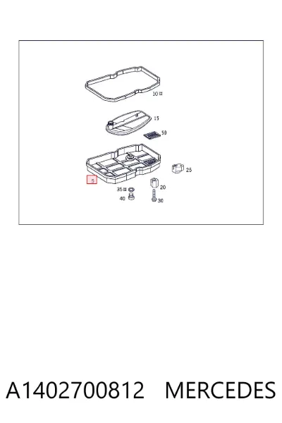 Cárter de aceite de la transmisión automática MERCEDES A1402700812
