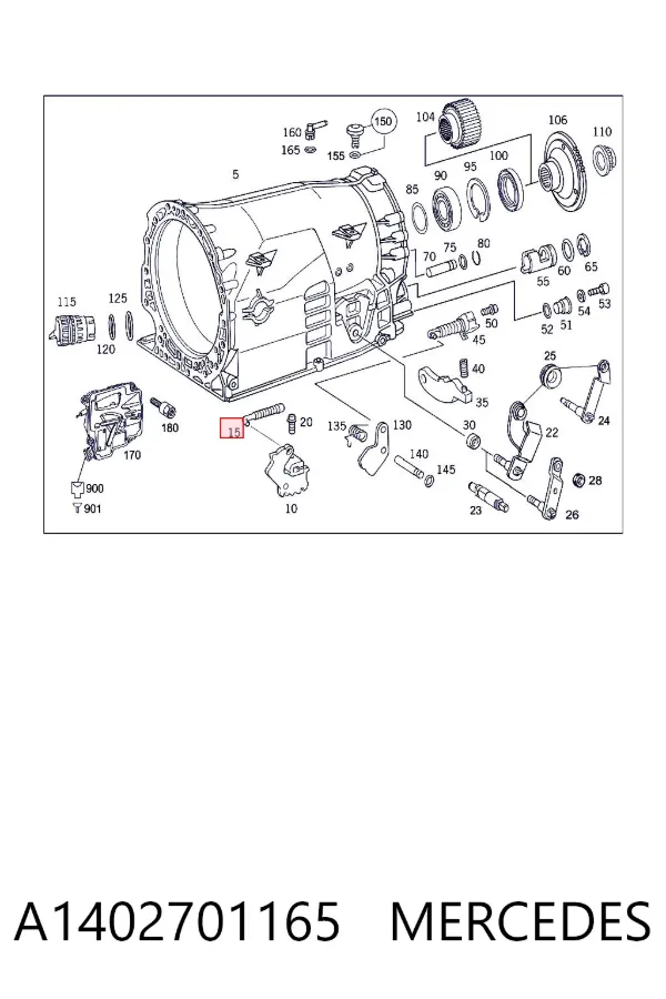 Actuador de selección de marchas A1402701165 Mercedes