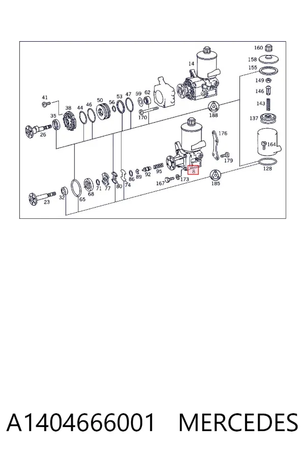 Bomba de dirección A1404666001 Mercedes