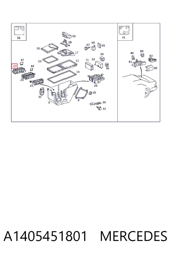 Caja de fusibles A1405451801 Mercedes