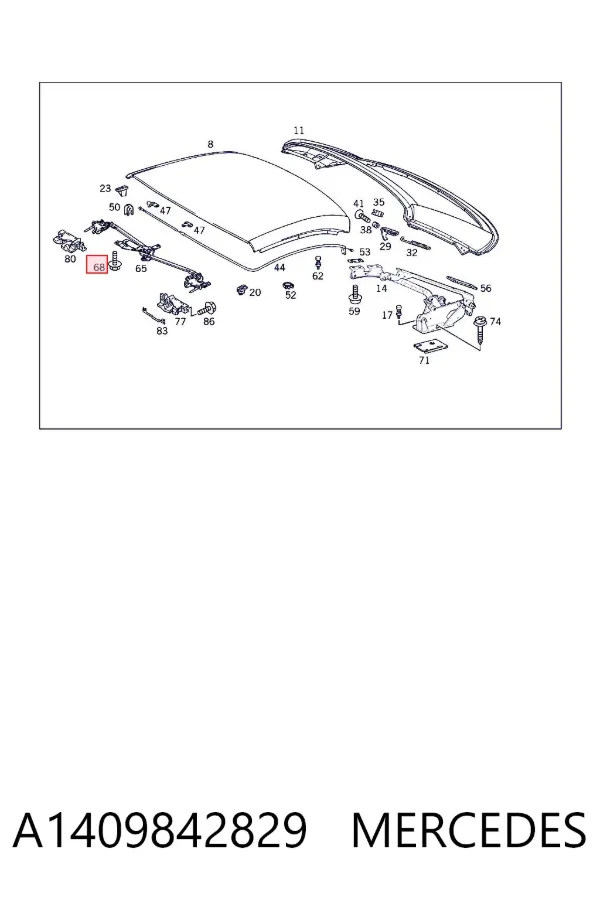 Tornillo del cárter del motor A1409842829 Mercedes