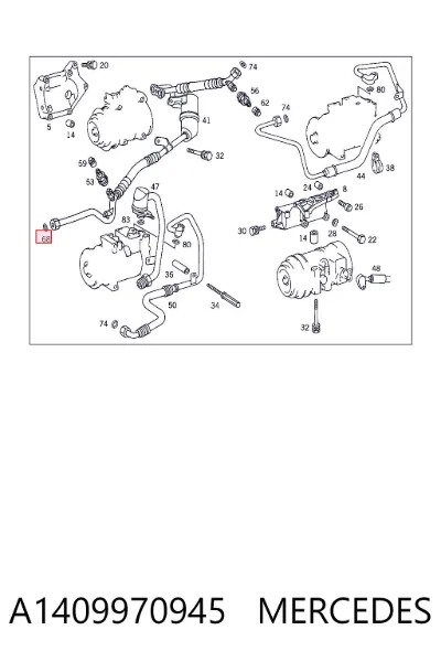 Kit de reparación de compresor de aire acondicionado MERCEDES A1409970945