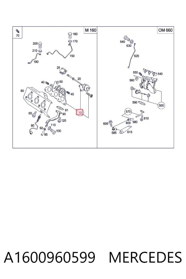 Turbocompresor A1600960599 Mercedes