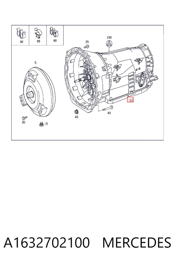 Caja de cambios automática A1632702100 Mercedes