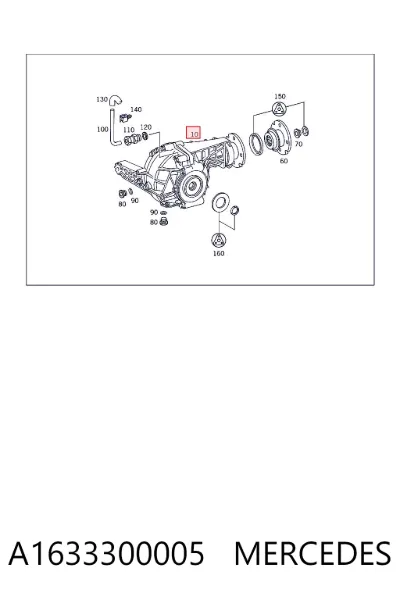 Reductor delantero MERCEDES A1633300005