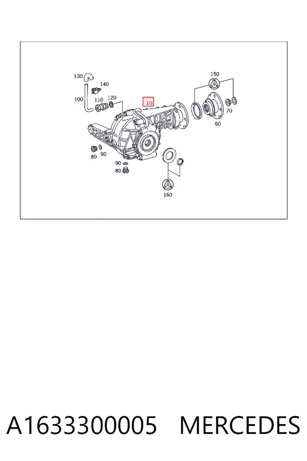 Reductor delantero A1633300005 Mercedes