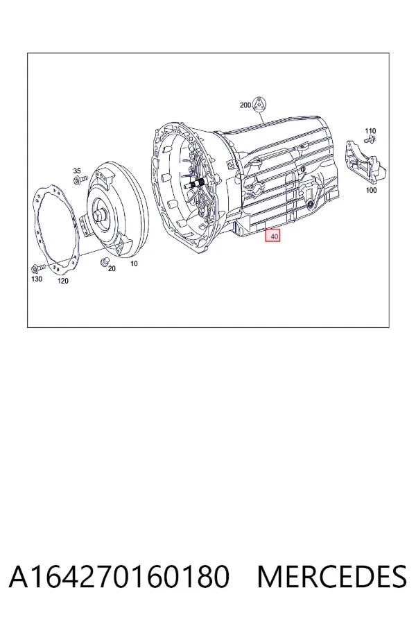 Caja de cambios automática A164270160180 Mercedes