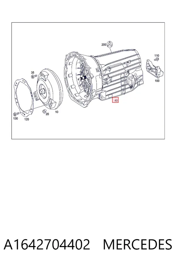 Caja de cambios automática A1642704402 Mercedes
