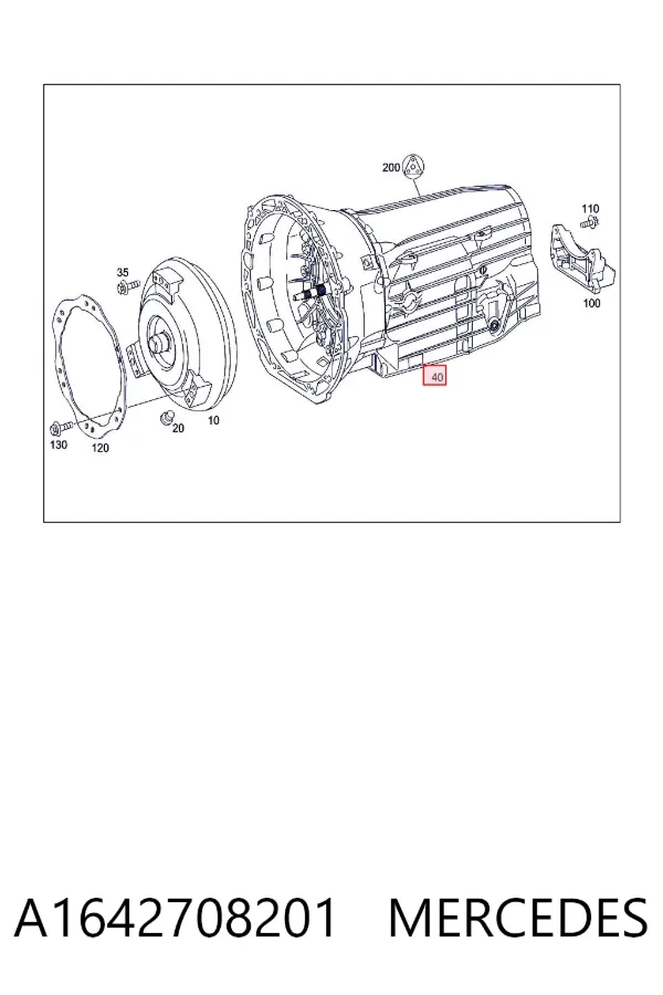 Caja de cambios automática A1642708201 Mercedes