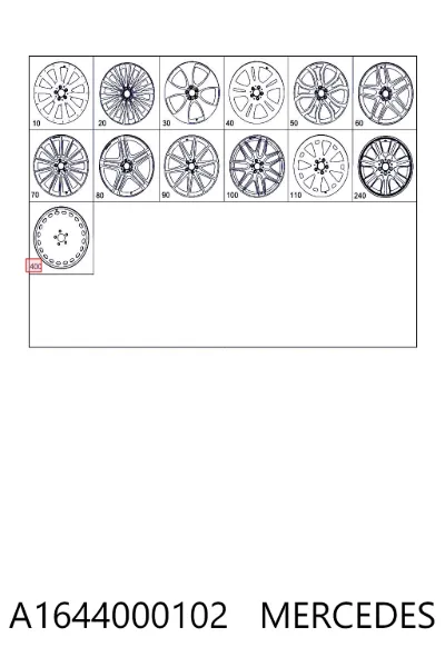 Rin de acero estampado MERCEDES A1644000102