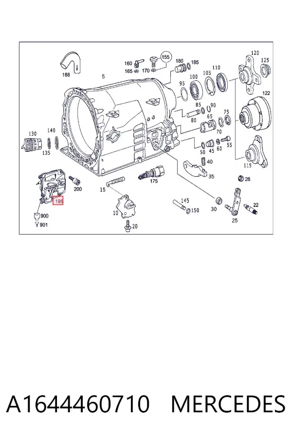 Módulo de control electrónico de la transmisión automática A1644460710 Mercedes
