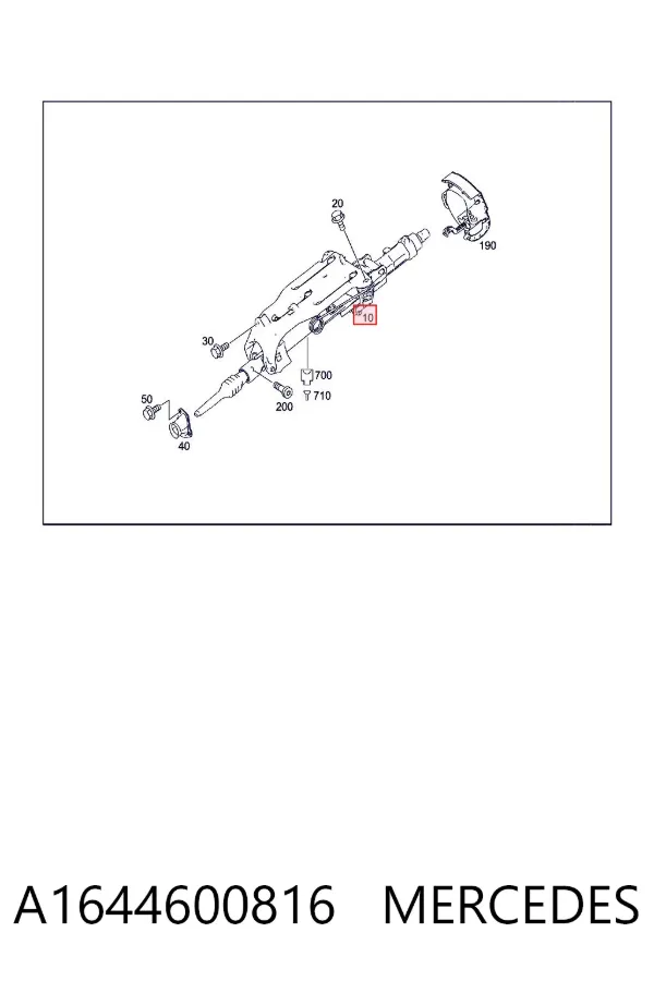 Columna dirección A1644600816 Mercedes