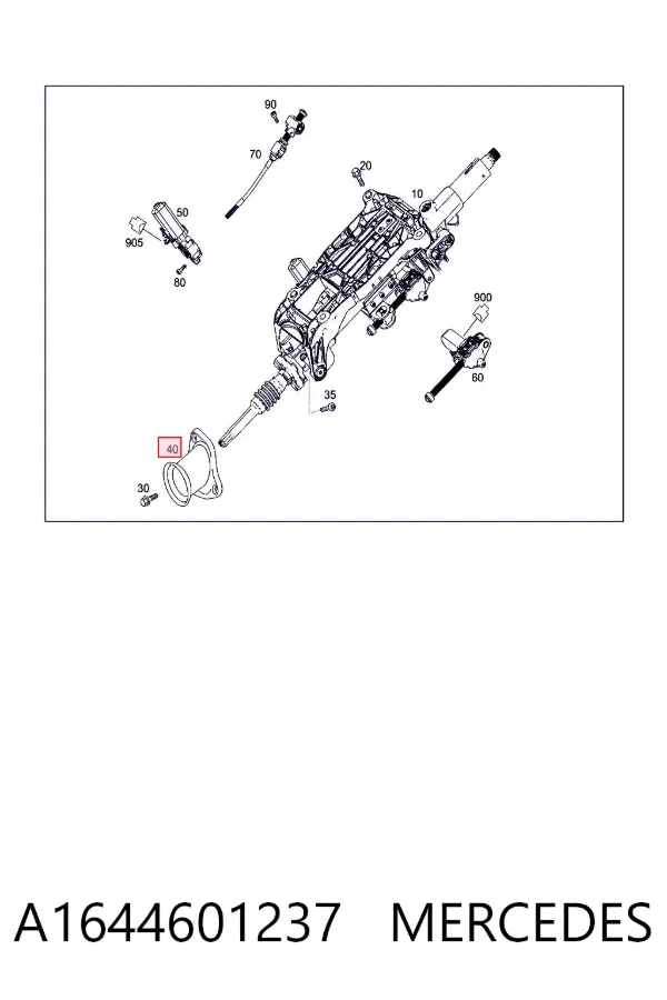 Cojinete de columna de dirección A1644601237 Mercedes