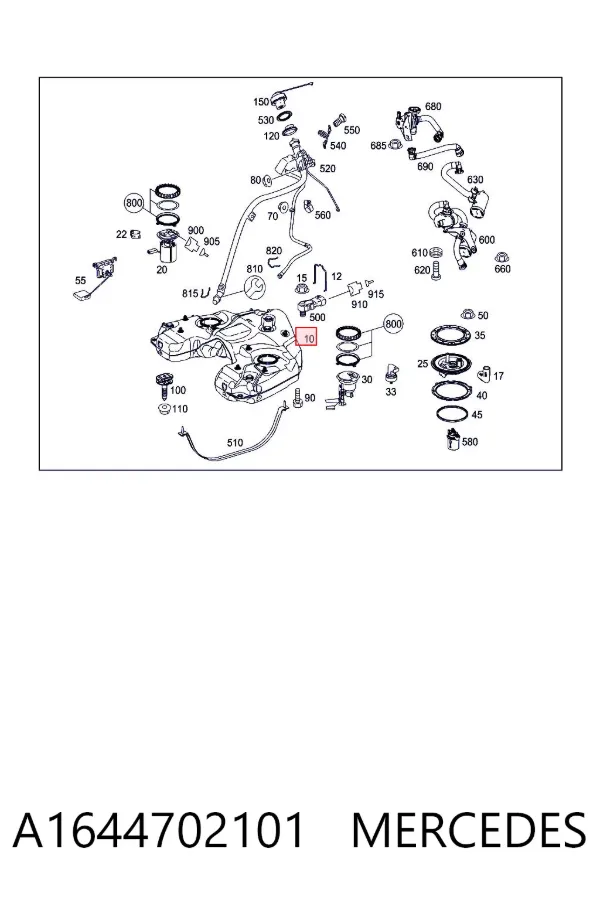 Depósito de gasolina Mercedes ML/GLE W164