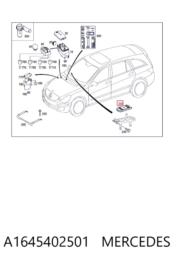 ECU A1645402501 Mercedes
