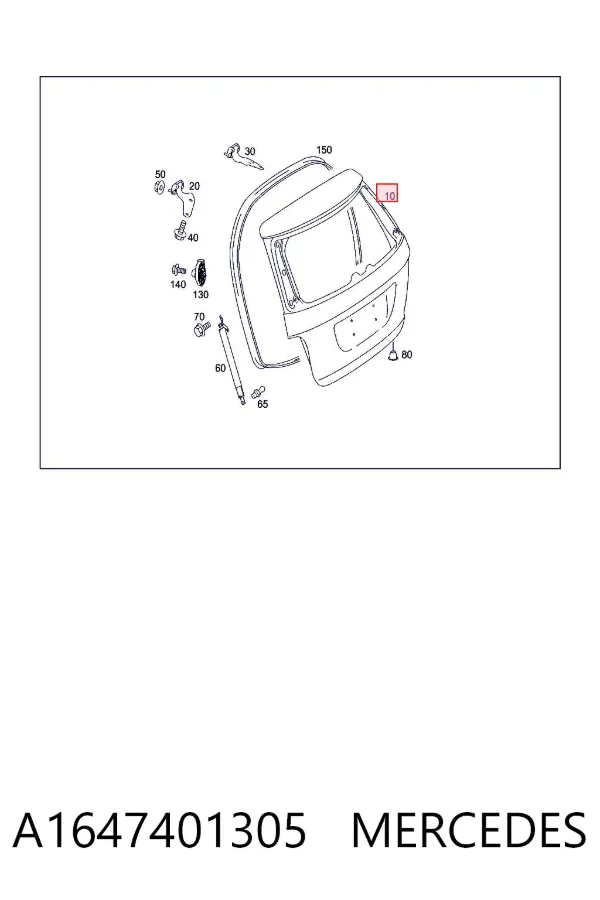 Puerta trasera Mercedes GL X164
