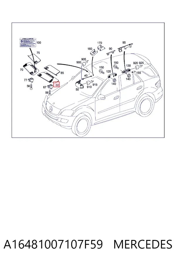 Parasol Mercedes ML/GLE W164